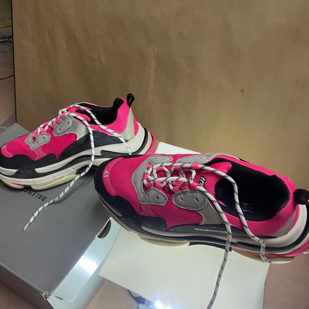 Balenciaga Triple S - black, pink, and white
